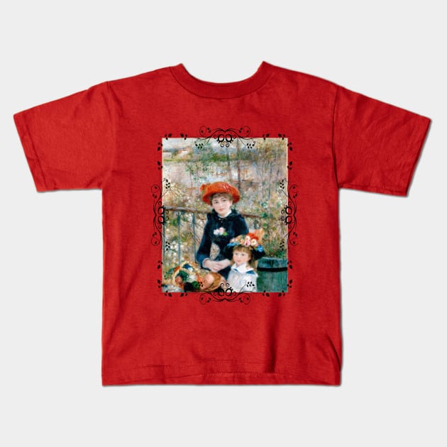 Two sisters Kids T-Shirt by Sinmara